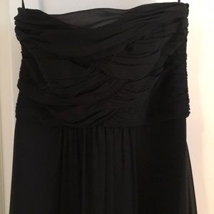 WHBM Black Strapless Cocktail Dress